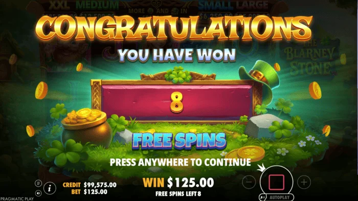 The Blarney Stone - Start der Freispielrunde